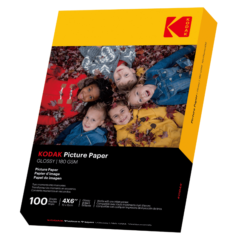 Kodak Papier photo pour impression jet d'encre A6 10 x 15 cm 180 g 100  feuilles : : Fournitures de bureau