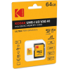 Tarjeta de Memoria Micro SD KODAK 64 GB UHS-I U3 V30 A1 - Rendimiento Extra