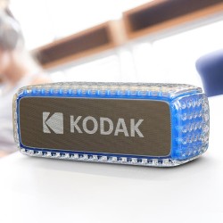 Altavoz Bluetooth Portátil Kodak PWS-2237 - Impermeable y Efectos LED