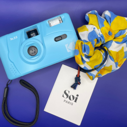 Christmas Gift Set Analogue Reusable Kodak M35 Blue x Scrunchie Soi Paris