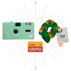 Christmas Gift Set Reusable Analog Camera Kodak M35 Mint Green x Chouchou Soi Paris