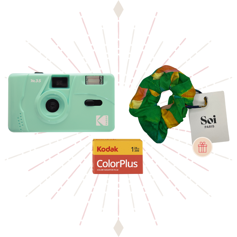 Christmas Gift Set Reusable Analog Camera Kodak M35 Mint Green x Chouchou Soi Paris