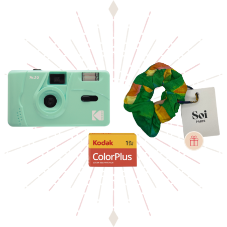 Christmas Gift Set Reusable Analog Camera Kodak M35 Mint Green x Chouchou Soi Paris