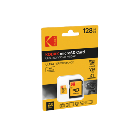 Carte micro SD 128GO Kodak UHS-I U3 V30 A1 Ultra Performance