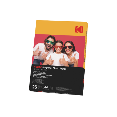 Kodak Instant Photo Paper - pack of 25 sheets - glossy finish - A4 size