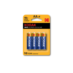 Confezione di 4 batterie Kodak Max Alkaline AA LR6