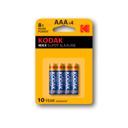 Confezione da 4 batterie Kodak Max Alkaline AAA LR3