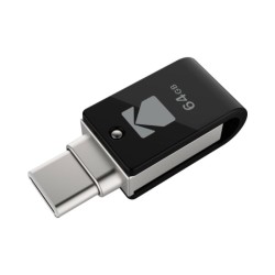 Clé USB 3.0 64Go Pivotante Kodak DUAL K233C SERIES - Port USB & Type C