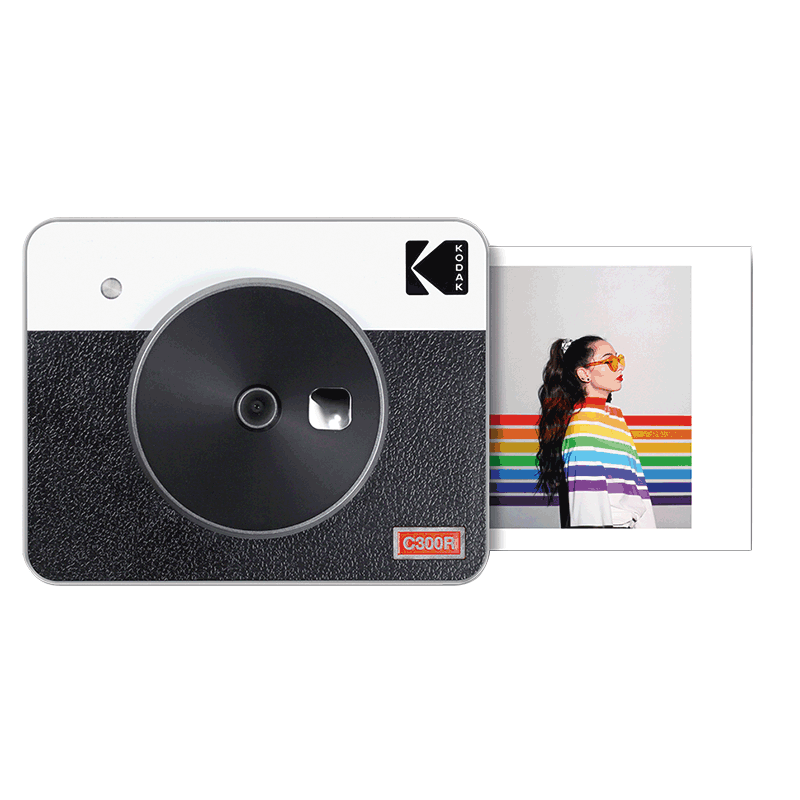 Kodak Mini Shot 3 Retro 2-in-1 Portable Wireless Instant Camera and Photo  Printer (White, 3x3 Inch) - C300RWPAC